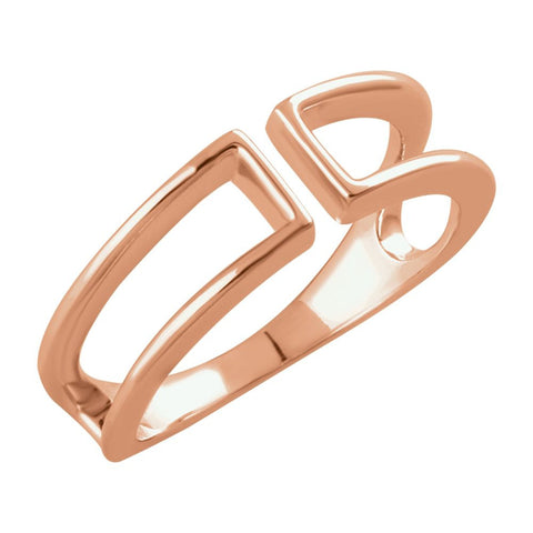 14k Rose Gold Freeform Ring, Size 7