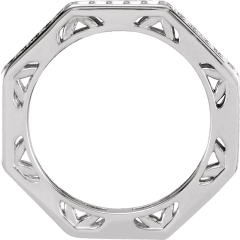 Platinum 3/4 CTW Diamond Anniversary Band Size 7