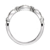14k White Gold 1/8 CTW Diamond Stackable Anniversary Band, Size 7