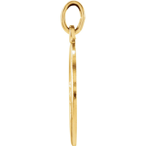 14k Yellow Gold 16mm St. Christopher Medal