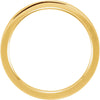 14k Yellow Gold 2mm Flat Comfort Fit Milgrain Band Size 6.5