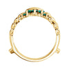 14k Yellow Gold Emerald Ring Guard, Size 7
