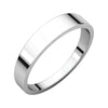 04.00 mm Flat Tapered Wedding Band Ring in Sterling Silver (Size 11 )