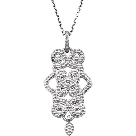 14k Yellow Gold Granulated Design Pendant