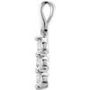 14k White Gold 1/2 CTW Diamond 3-Stone Pendant