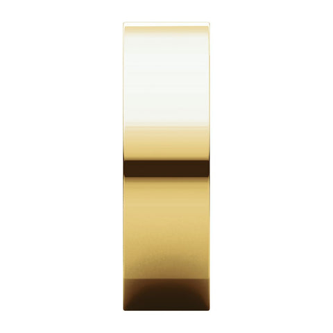14k Yellow Gold 6mm Square Comfort Fit Band, Size 11