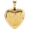 1st Communion Heart Locket in Gold Plated Sterling Silver