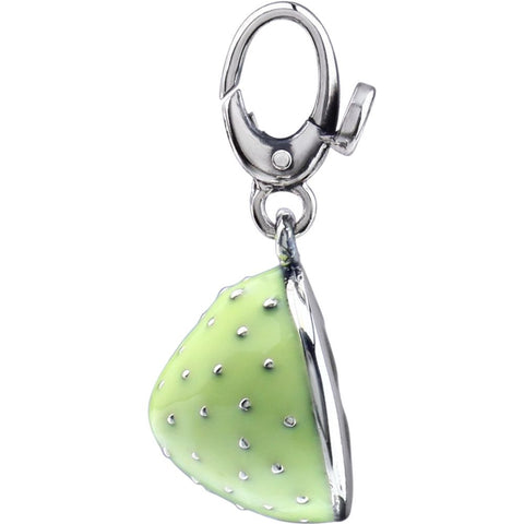 Sterling Silver Enamel Melon Charm