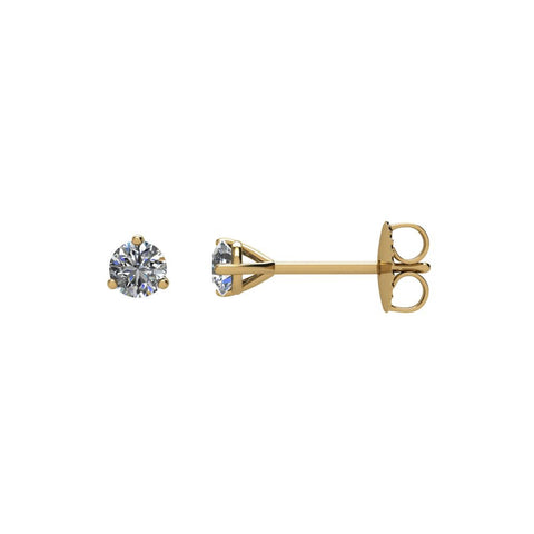 14k Yellow Gold 1/5 CTW Diamond Stud Earrings