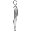 Sterling Silver 31.5mm Italian Horn Pendant