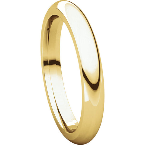 18k Yellow Gold 3mm Comfort Fit Band, Size 5.5