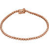 14k Rose Gold 1 ctw. Diamond Line Bracelet