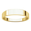 14k Yellow Gold 4mm Flat Tapered Band, Size 5