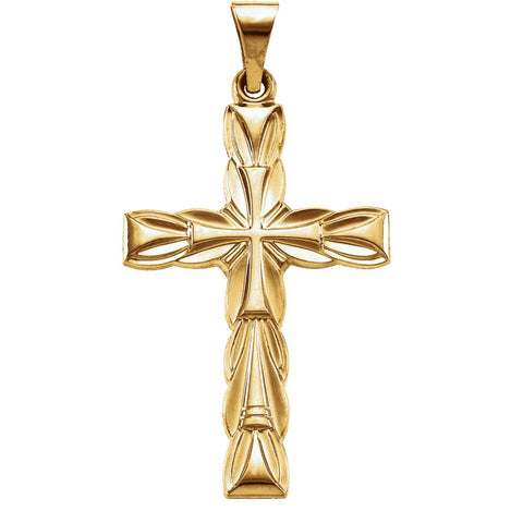 14k Yellow Gold Cross Pendant