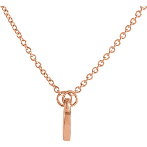 14k Rose Gold .03 CTW Diamond Heart 16" Necklace