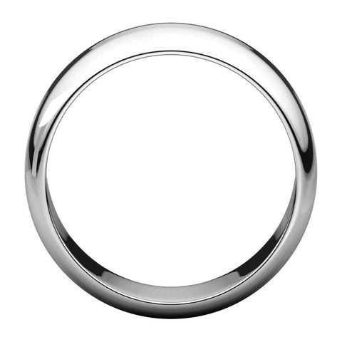 Sterling Silver 8mm Half Round Band, Size 6