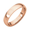 14k Rose Gold 4mm Light Comfort-Fit Band, Size 7