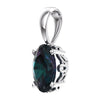 14k White Gold Chatham® Lab-Grown Alexandrite Pendant