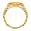 14k Yellow Gold 16x14mm Oval Signet Ring, Size 10