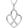 Sterling Silver Fight Against Cancer CZ 18" Necklace