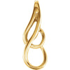 22.00x08.00 mm Metal Fashion Pendant in 14K Yellow Gold