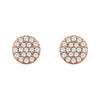 14k Rose Gold 1/3 CTW Diamond Cluster Earrings