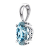 14k White Gold Sky Blue Topaz Pendant