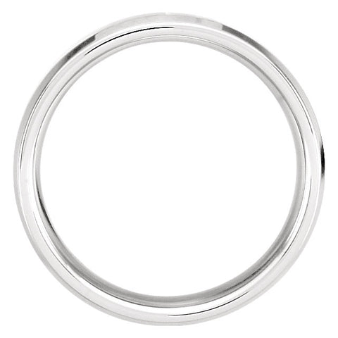 Platinum 6mm Beveled Edge Band Size 10.00