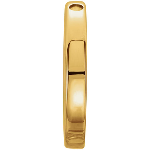 14k Yellow Gold 15mm Circle Chain Slide