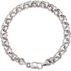 7 mm Solid Charm Bracelet in 14k White Gold ( 7 Inch )