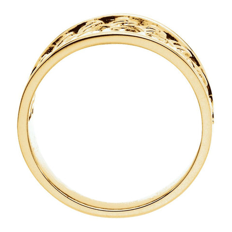14k Yellow Gold Infinity-Inspired Woven Design Band, Size 7
