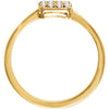 14k Yellow Gold 1/6 CTW Diamond Square Cluster Ring, Size 7