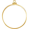 Coin Edge Screw Top Coin Frame Mounting in 14K Yellow Gold
