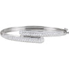 14k White Gold 3 CTW Diamond Bangle Bracelet