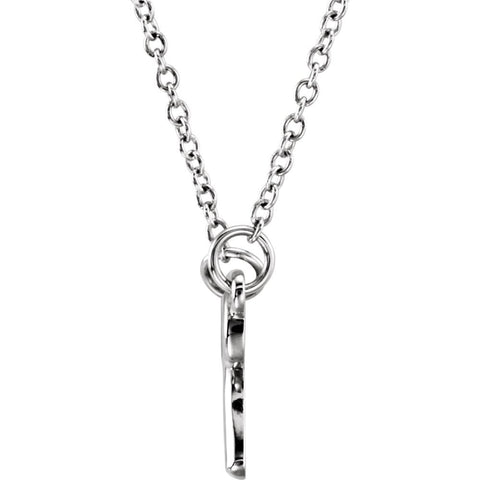 14k White Gold Tiny Posh Knotted Bow 16-18" Necklace