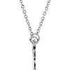 14k White Gold Tiny Posh Knotted Bow 16-18" Necklace