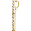 14k Yellow Gold 1/3 CTW Petite Diamond Cross Pendant