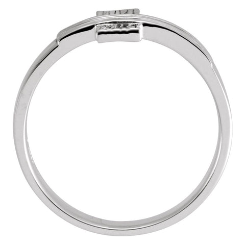 Sterling Silver CROSS RUGGED CHASTITY RING W/BOX, Size 11