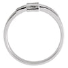 Sterling Silver CROSS RUGGED CHASTITY RING W/BOX, Size 11
