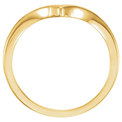 14k Yellow Gold "V" Ring, Size 7
