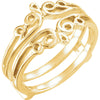 All Metal Ring Guard in 14k Yellow Gold ( Size 6 )