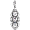 14K White Gold 1/3 CTW Diamond Pendant