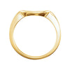 14k Yellow Gold Band for 5.8mm Engagement Ring, Size 6