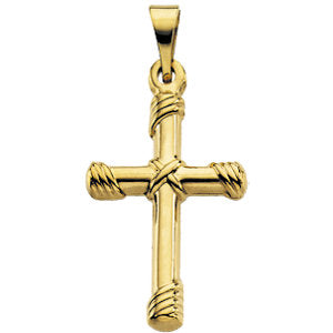 14k Yellow Gold 18x12mm Cross Pendant
