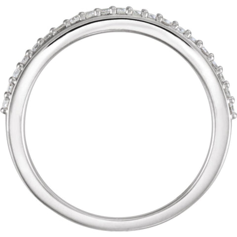 14K White 1/5 CTW Diamond Band