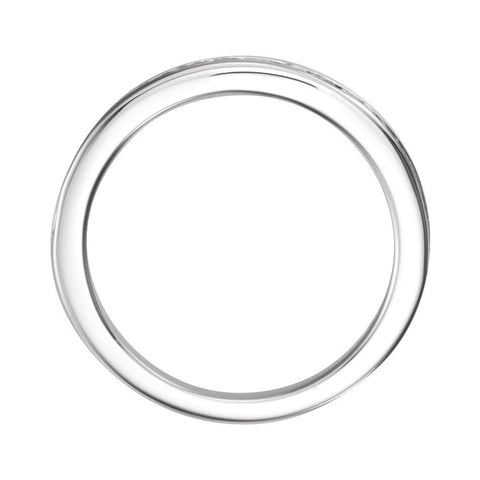 14k White Gold 7/8 CTW Diamond Band , Size 7