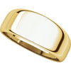14k Yellow Gold 8mm Half Round Tapered Band, Size 6
