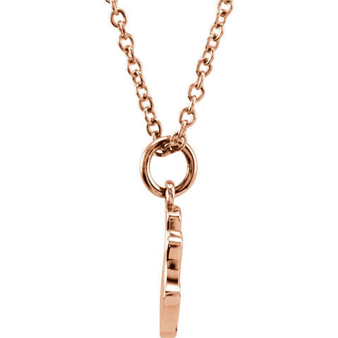 14k Rose Gold Tiny Posh Crown 16-18" Necklace