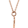 14k Rose Gold Tiny Posh Crown 16-18" Necklace