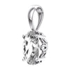 14k White Gold White Sapphire Pendant